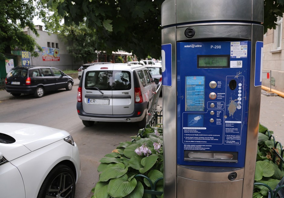 Parkomat w Strefie Płatnego Parkowania w Krakowie