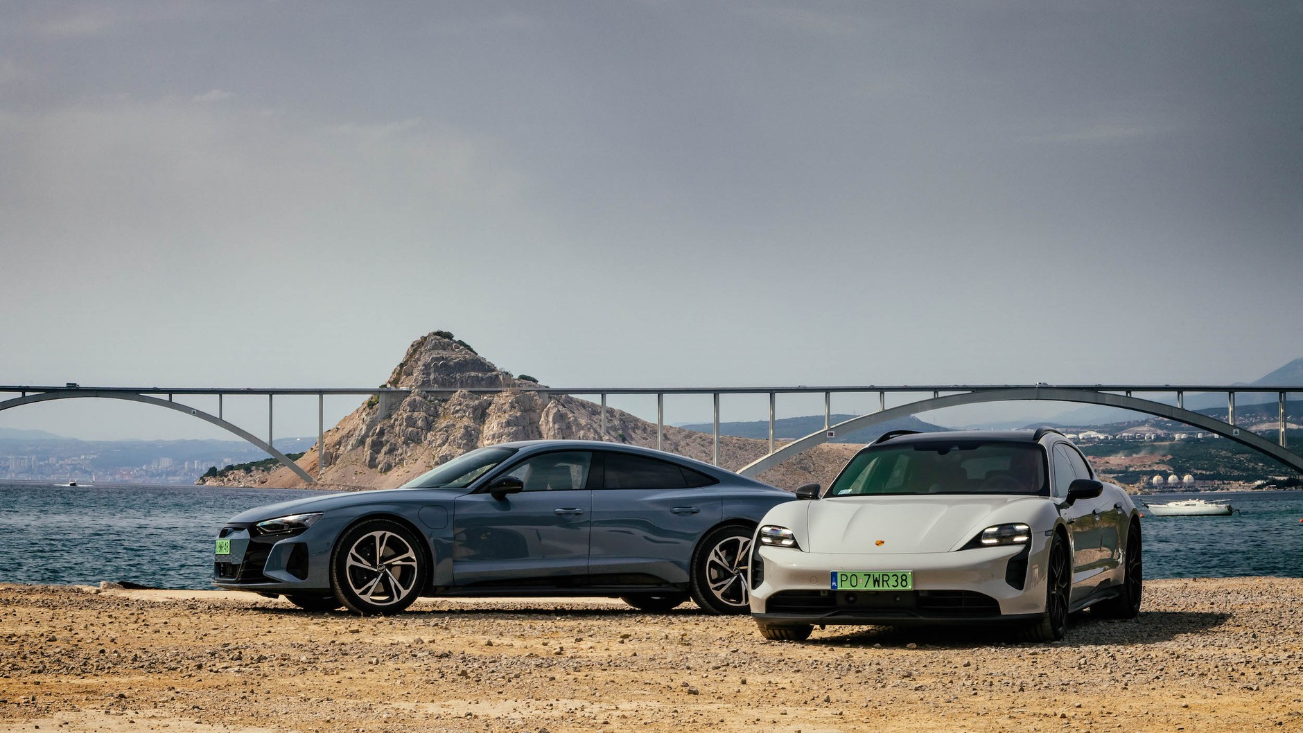Podróż Porsche Taycanem i Audi e-tronem GT do Chorwacji