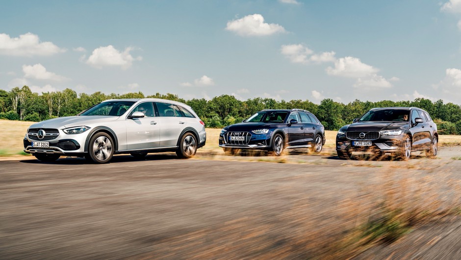 Porównanie klasy premium: Audi A4 Allroad, Mercedes klasy C All Terrain i Volvo V60 Cross Country