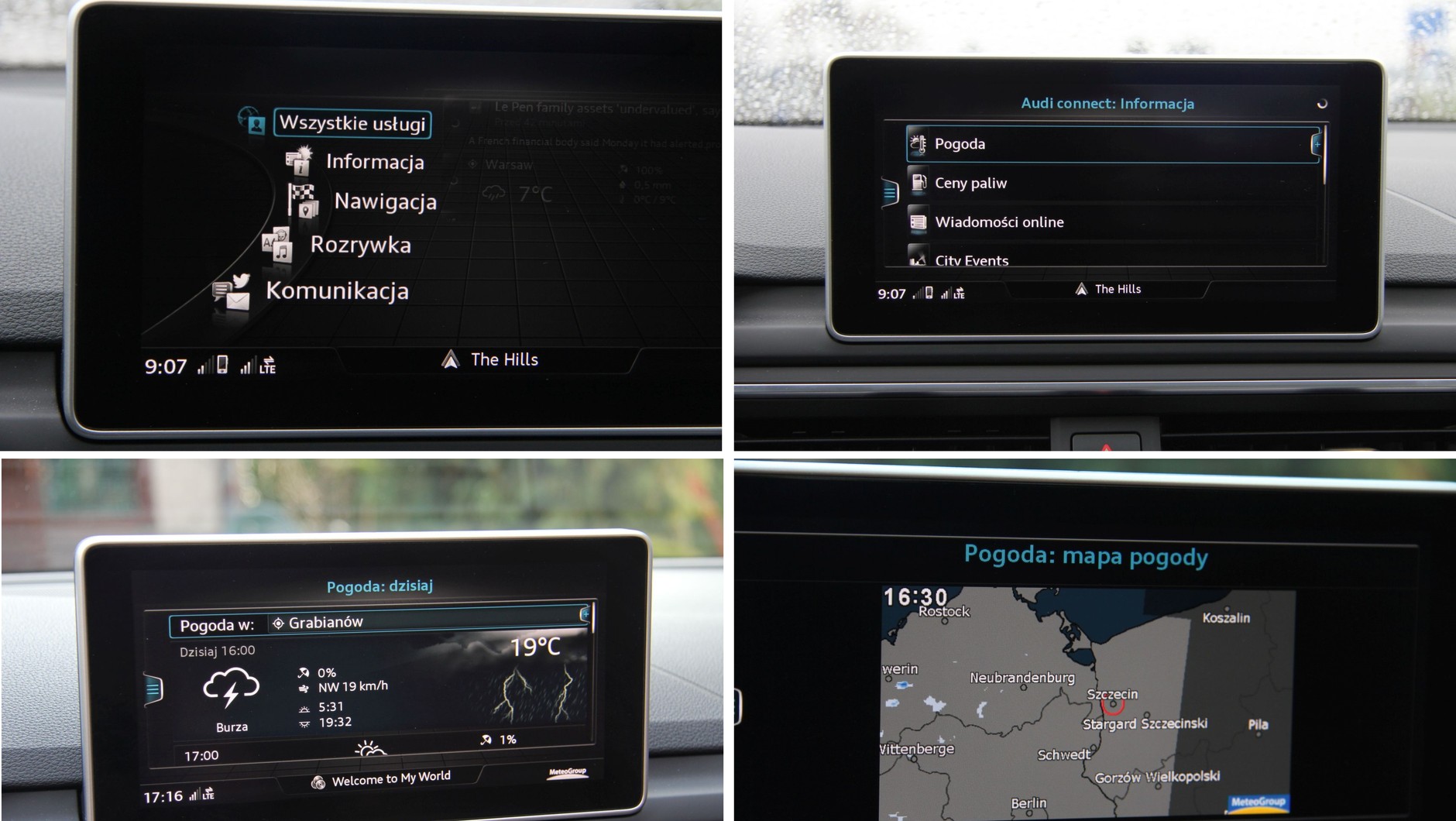 Audi A4 2016 Connect pogoda
