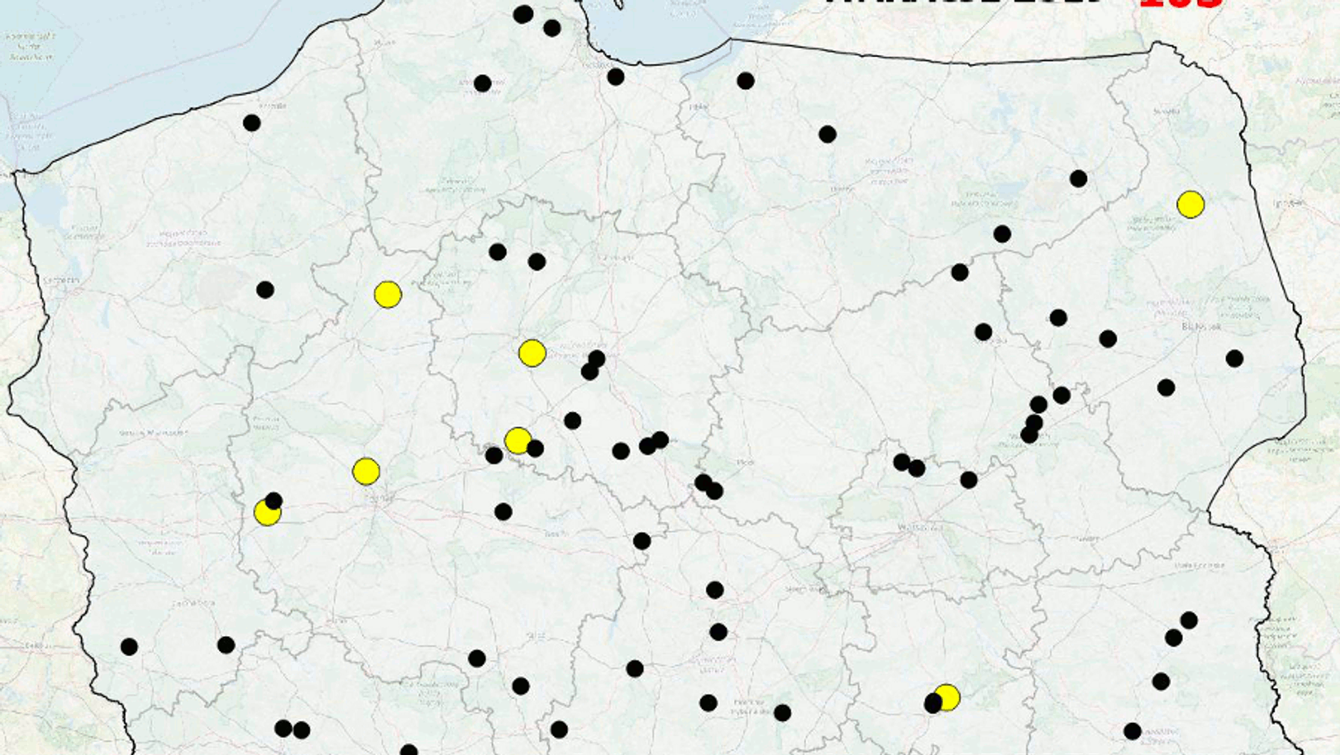 Mapa wypadków drogowych
