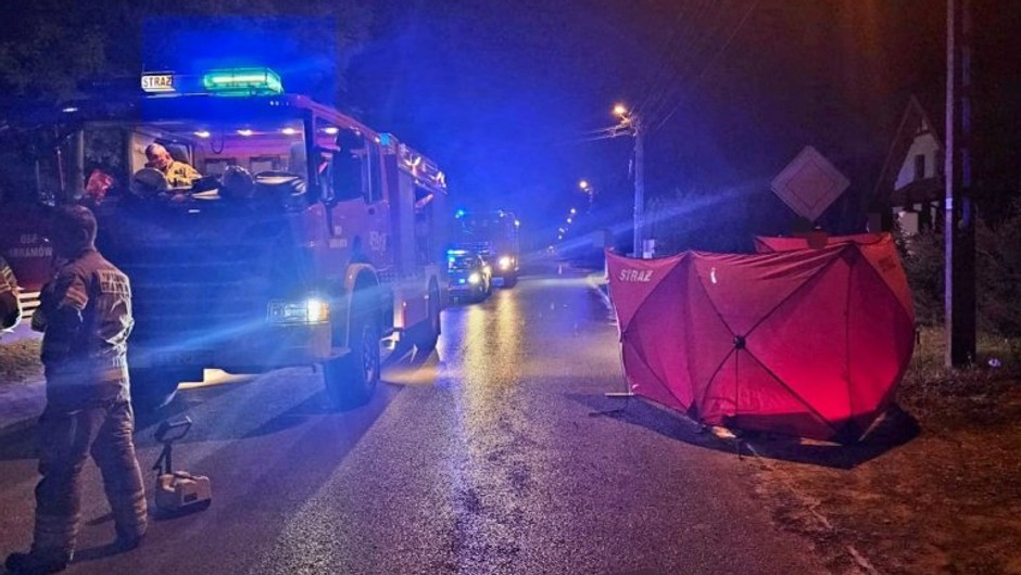 Kierowca, który śmiertelnie potrącił 53-letniego pieszego w Abramowie, uciekł z miejsca zdarzenia