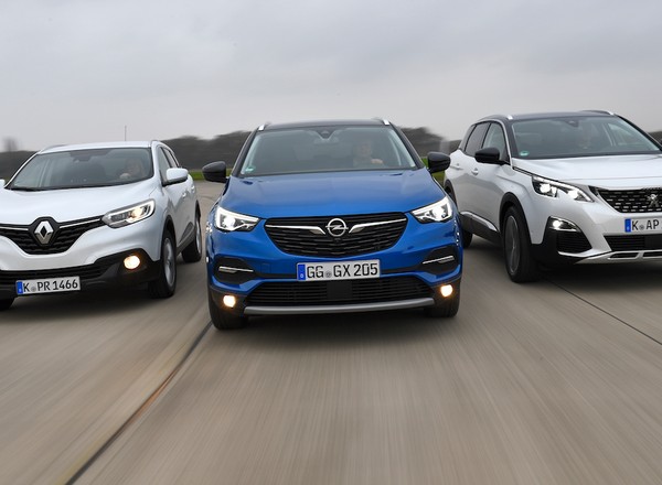 Opel Grandland X kontra Peugeot 3008 i Renault Kadjar - przepis na SUV-a po francusku