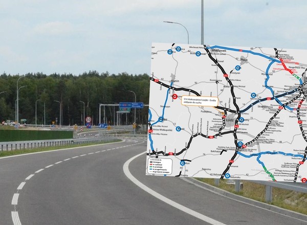 Łódź z pełnym ringiem autostrad i dróg ekspresowych. Brakujący odcinek otwarty