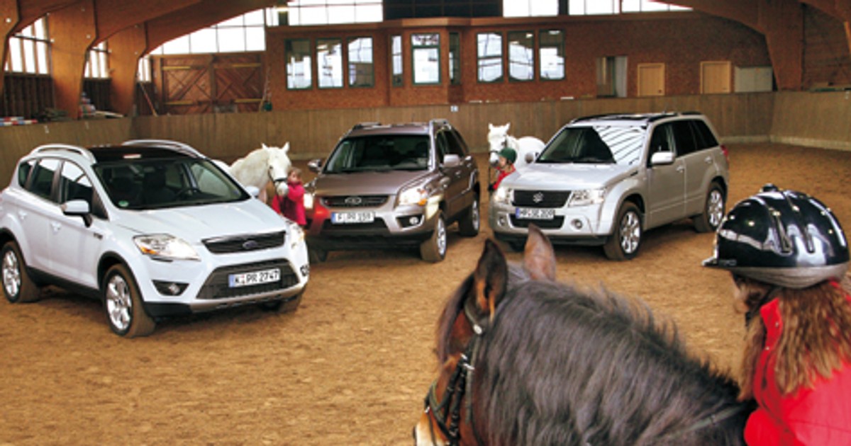 Ford Kuga kontra Suzuki Grand Vitara i Kia Sportage - Małe konie pociągowe