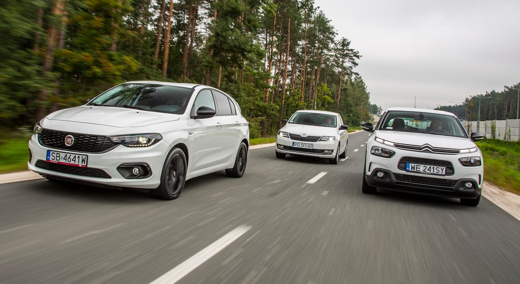 Fiat Tipo kontra Skoda Rapid Spaceback i Citroen C4 Cactus