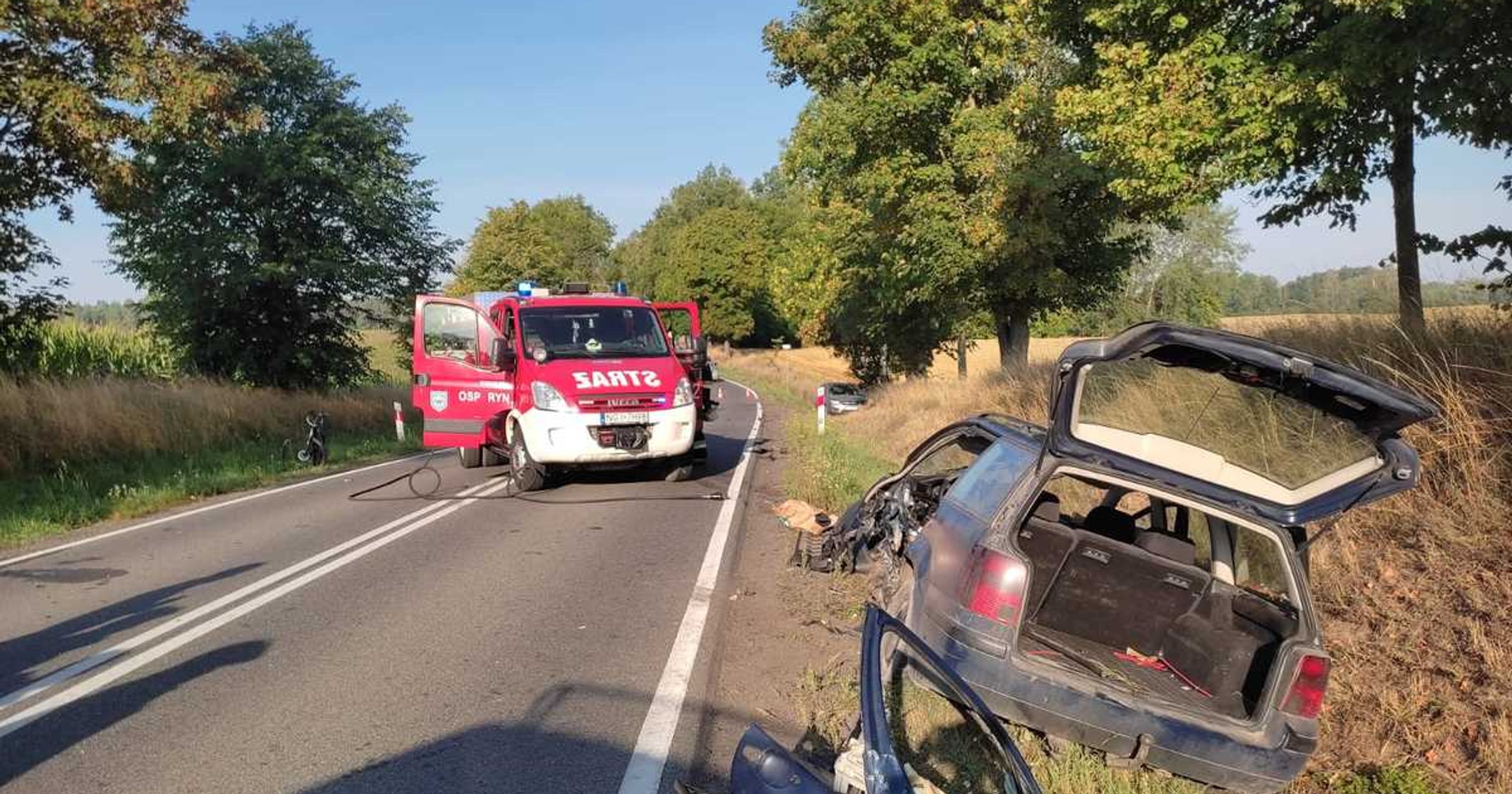 Wypadek VW Passat Mazury