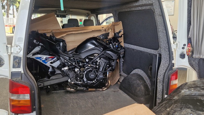 Części z sześciu motocykli odzyskane na granicy z Ukrainą