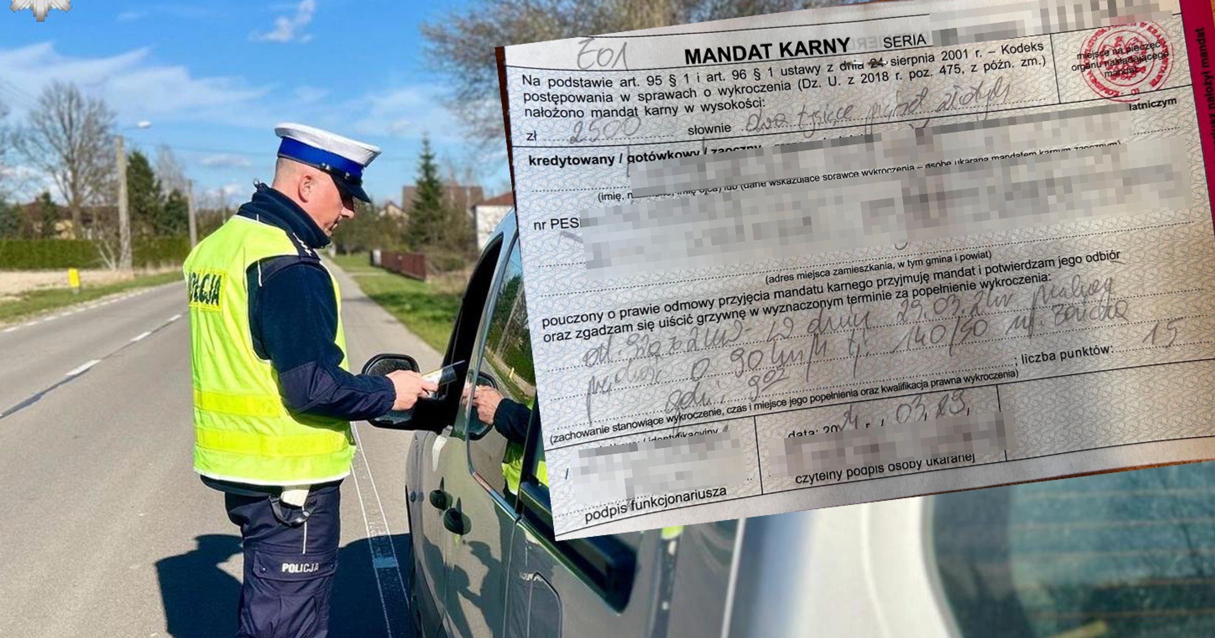 Mandat karny - zdjęcie ilustracyjne