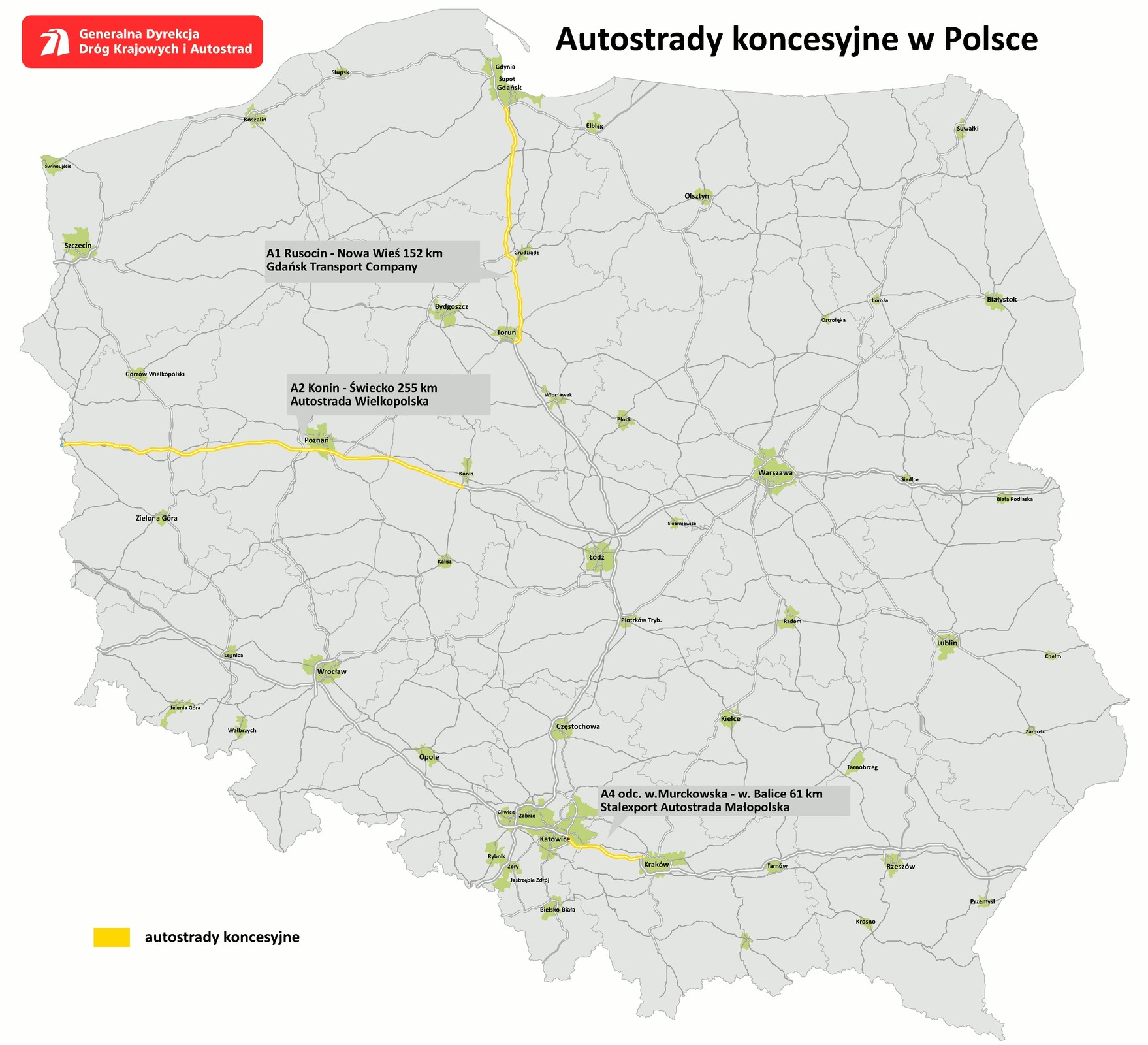 Odcinki autostrad koncesyjnych