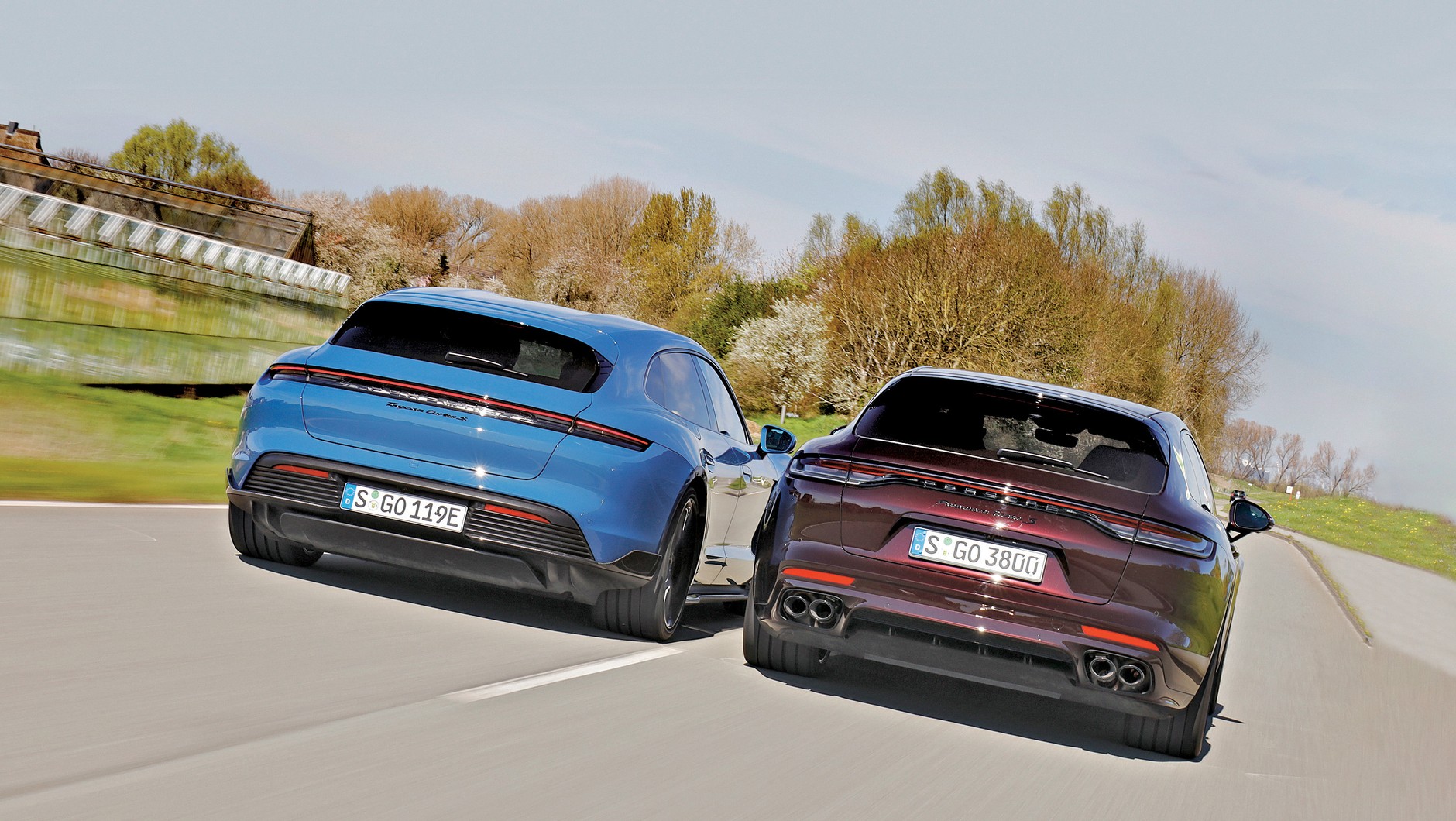 Porsche Taycan Turbo S Sport Turismo kontra Porsche Panamera Turbo S Sport Turismo