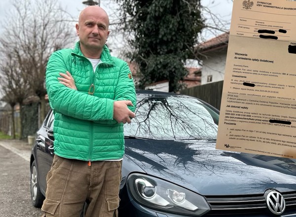 Pan Paweł nie wiedział, że trzeba kupić bilet. Właśnie dostał dwie kary po 500 zł za przejazd autostradą sprzed roku