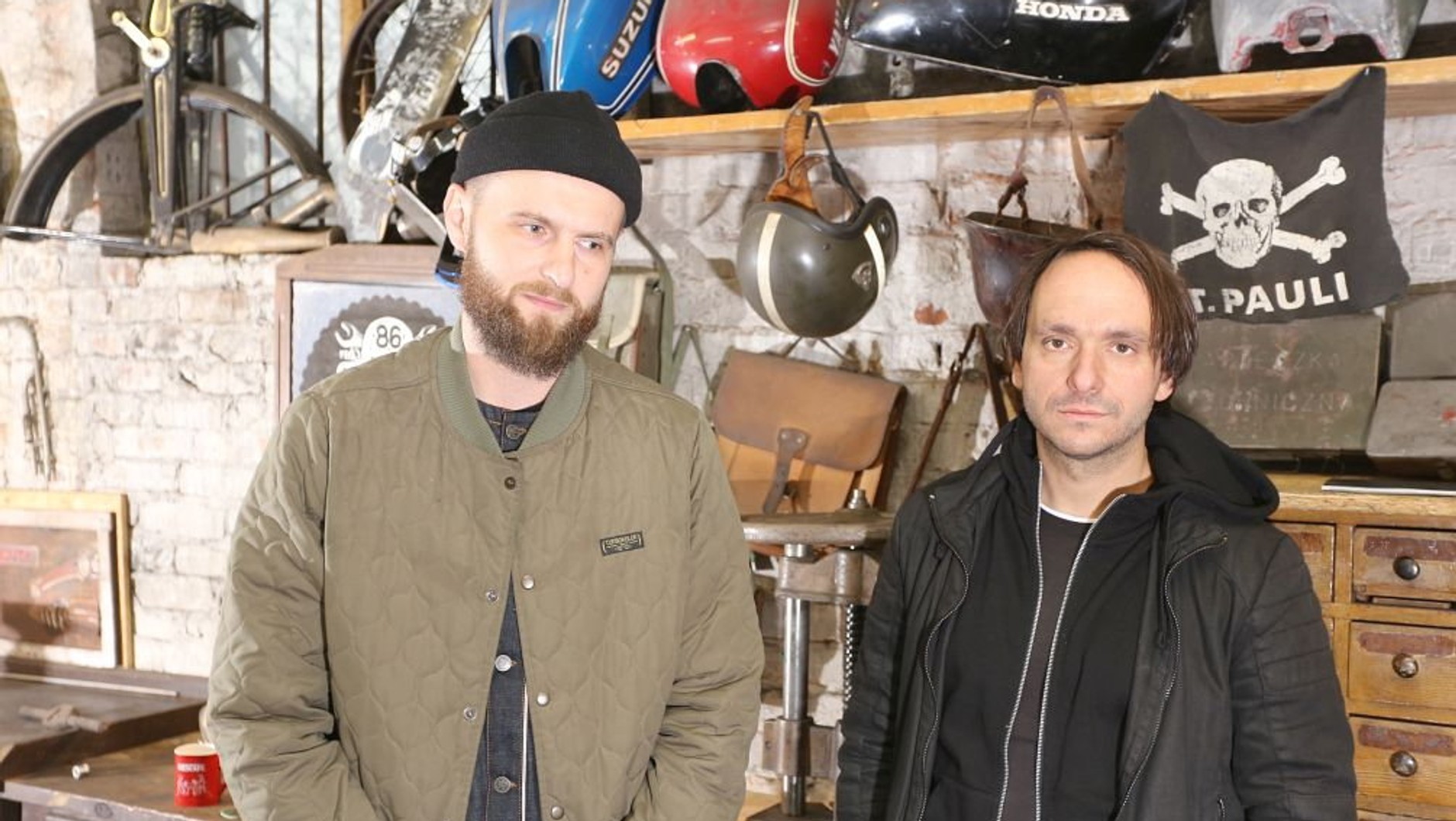 Scrambler Ducati i autorzy projektu: Paweł Swanski i Christian Boosen