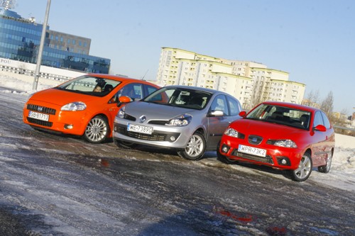 Fiat Grande Punto, Seat Ibiza, Renault Clio - Miejscy sprinterzy