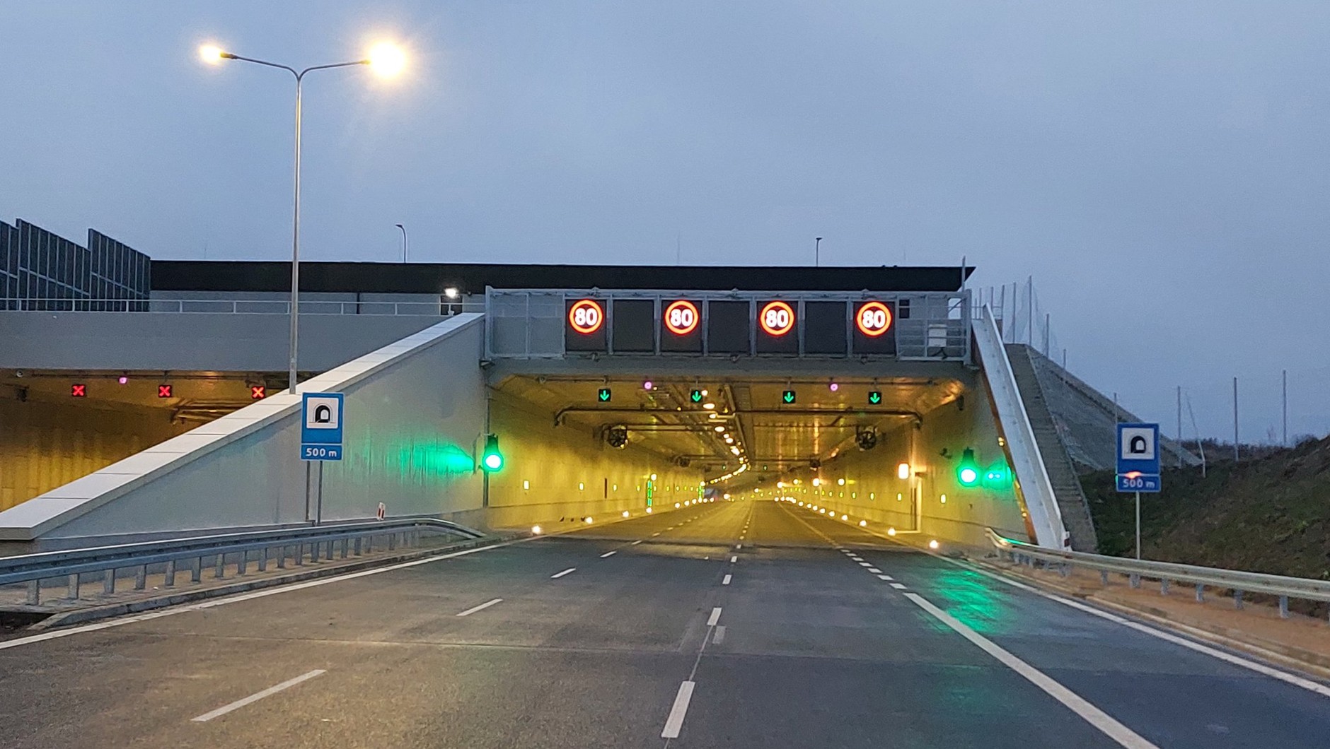S52 Północna Obwodnica Krakowa - wlot tunelu
