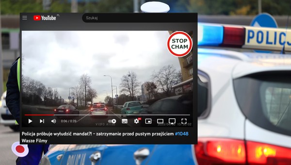 Policja wyprzedza i zaczyna hamować. Czy to próba wyłudzenia mandatu? [WIDEO]