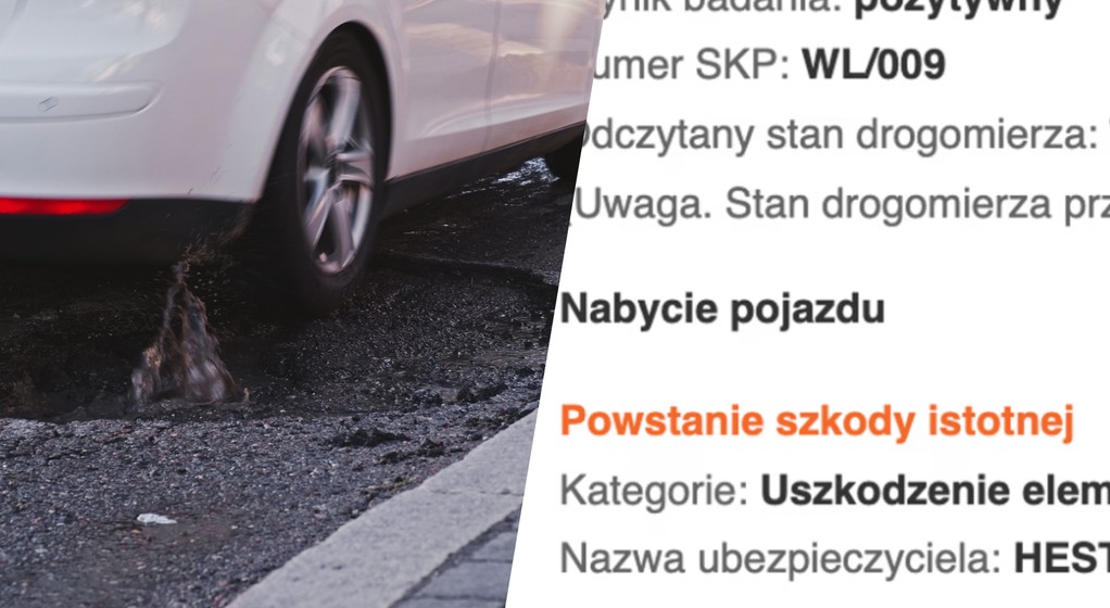 Uszkodził felgę, ubezpieczyciel zgłosił to jako szkodę istotną do CEPiK-u