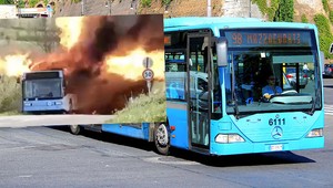 Tak pali się autobus na CNG. Pojazd zamienił się w istny miotacz ognia [Nagranie]