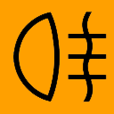 Symbol tylnych świateł przeciwmgłowych