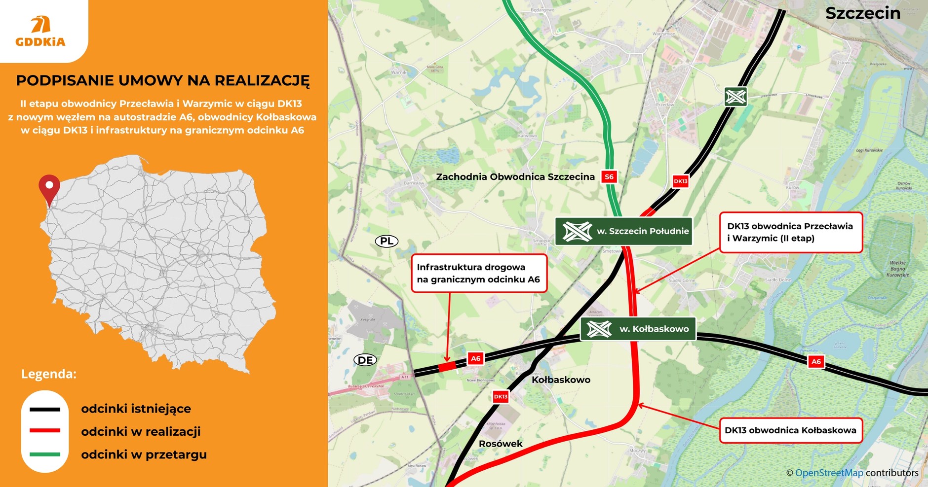 Nowe połączenie Szczecina z autostradą A6