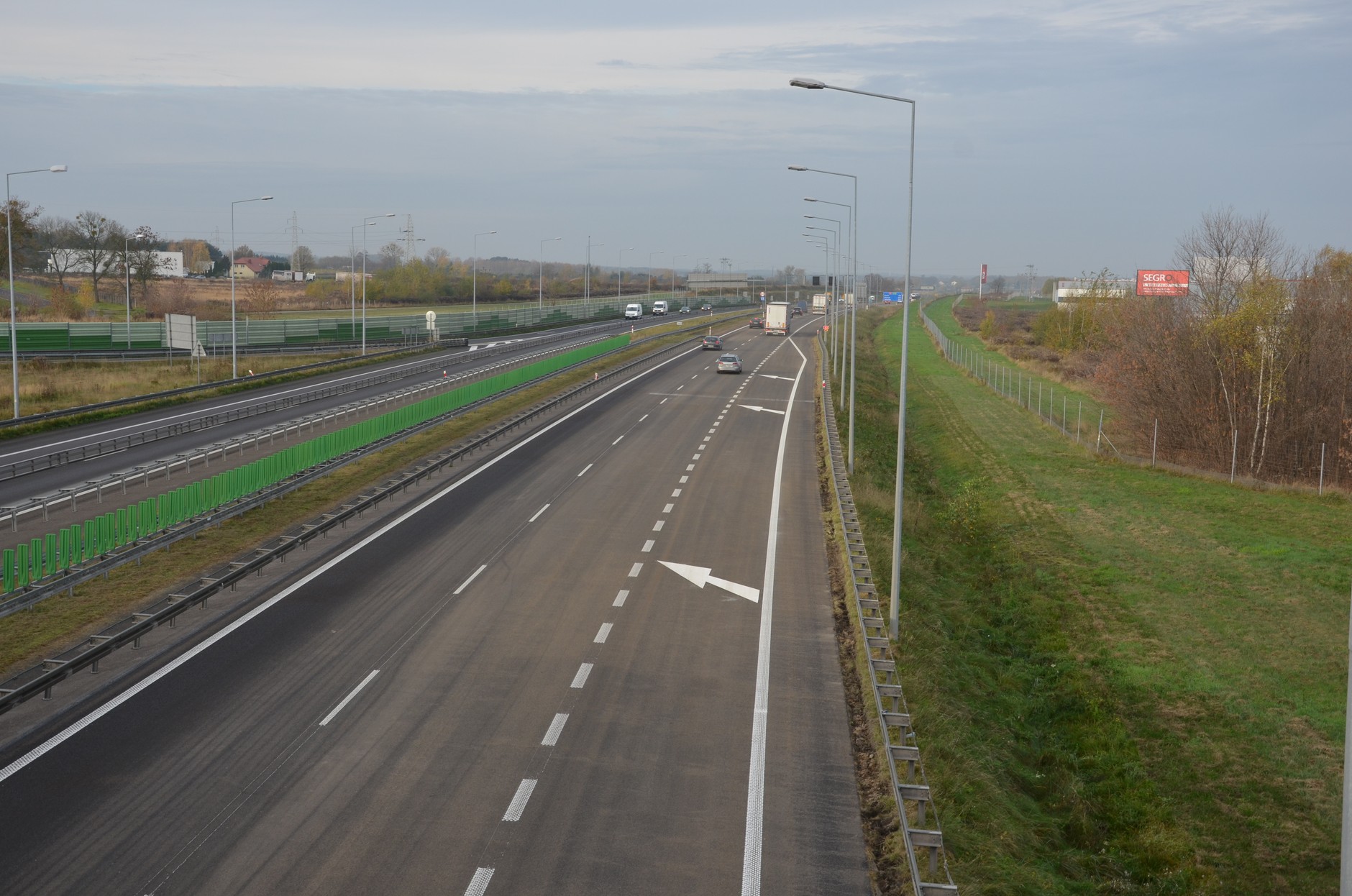 Autostrada A2 widok z góry