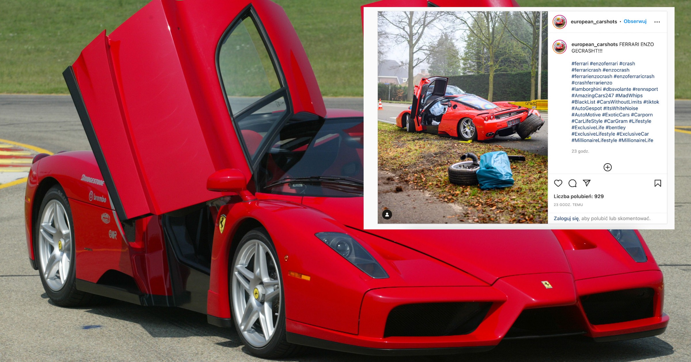 Rozbite Ferrrari Enzo