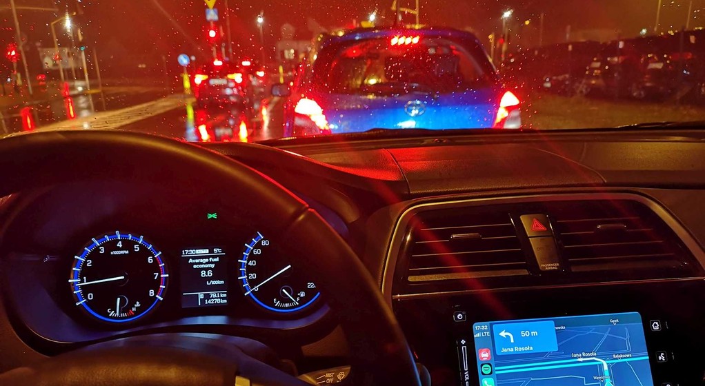 Test nawigacji na południowej obwodnicy Warszawy