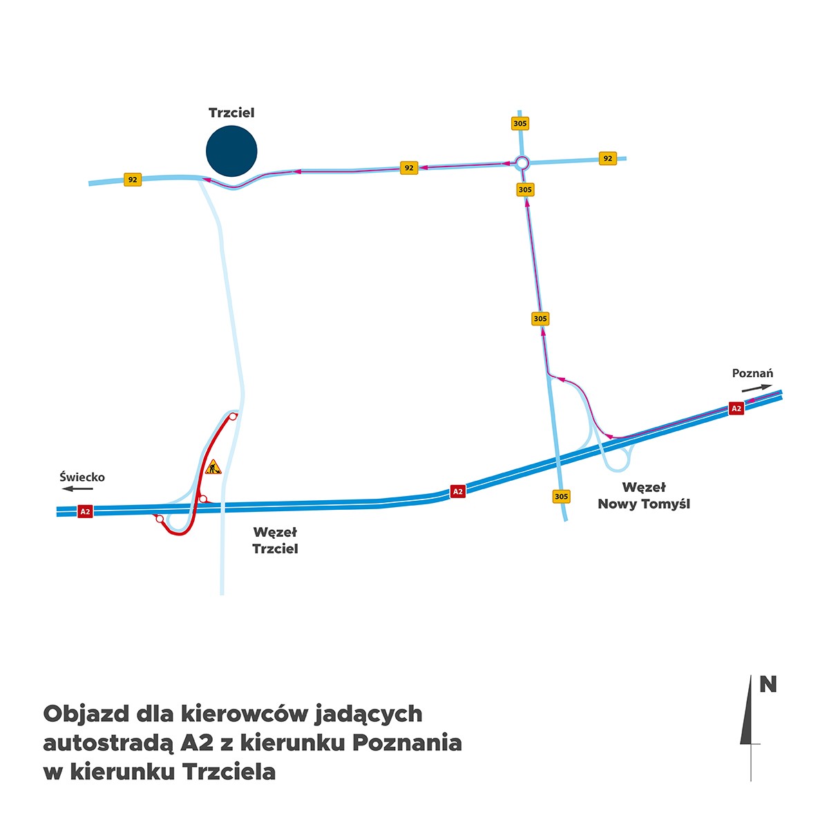 Objazd na A2