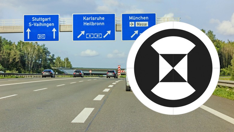 znak dla samochodów autonomicznych w Niemczech