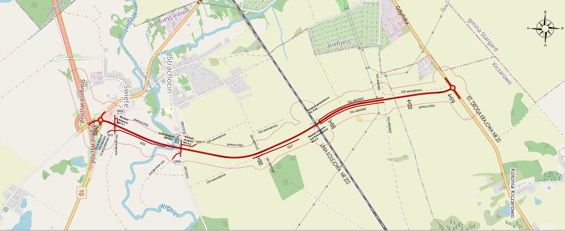 Plan orientacyjny obwodnica Stargardu DK20