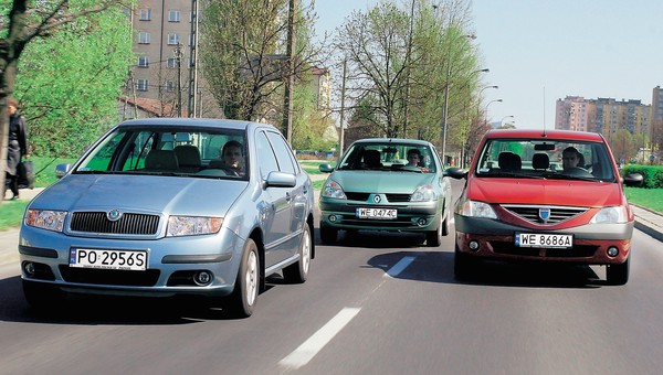 Sedany wciąż na topie - Skoda Fabia kontra Renault Thalia i Dacia Logan | Z archiwum Auto Świata |