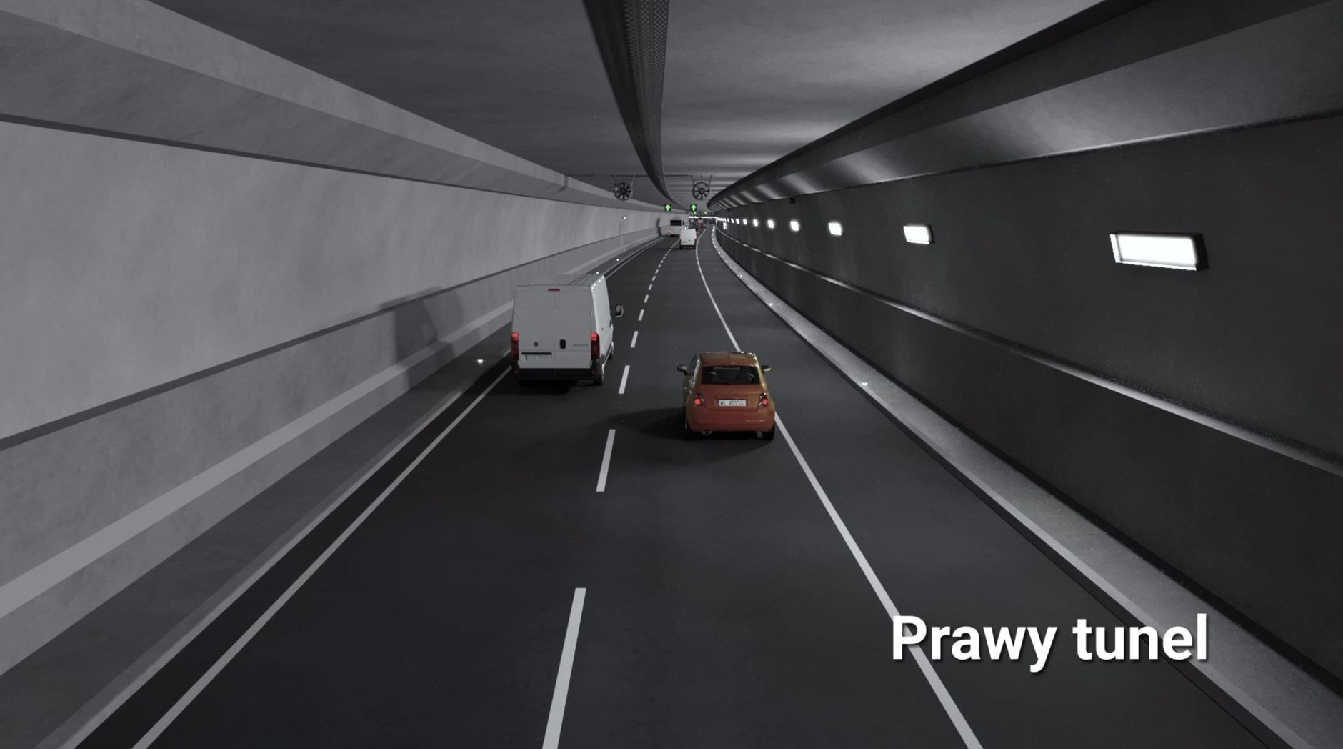 Wizualizacja wnętrza tunelu
