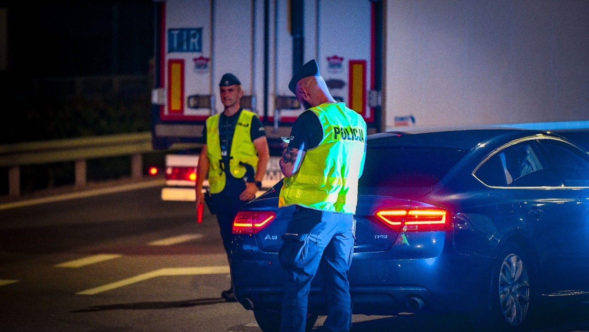 Kontrole policji na granicy z Litwą sprawiają, że łatwiej jest skontrolować więcej osób