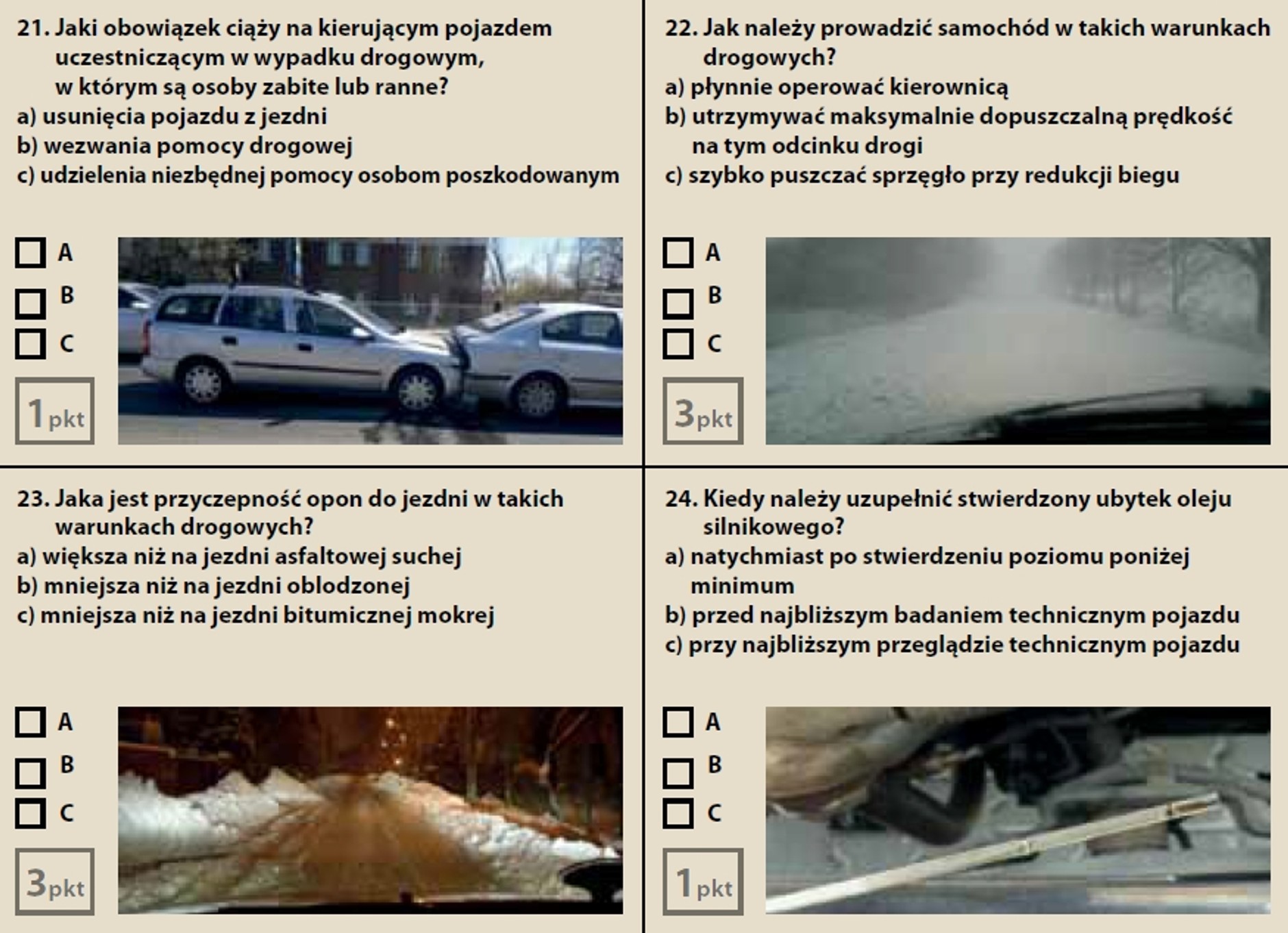 Egzamin teoretyczny na prawo jazdy - zestaw 6