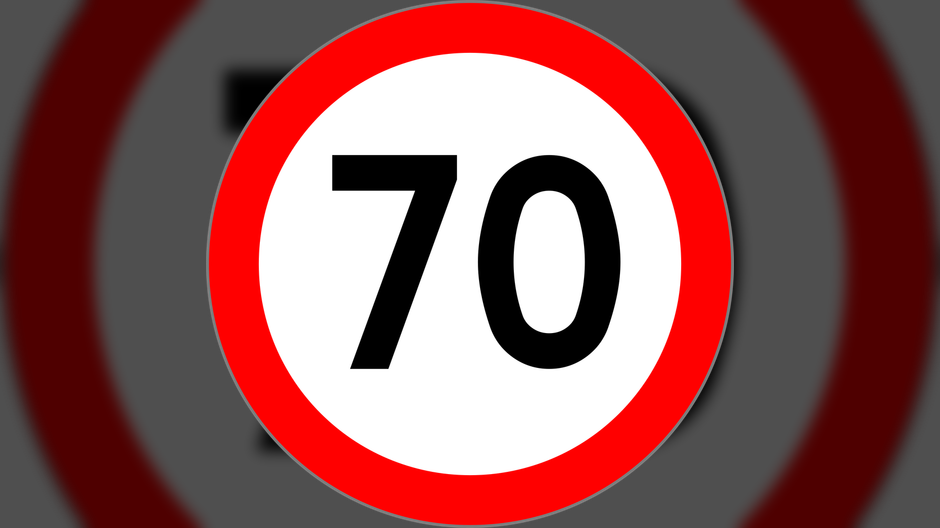 Znak B-33 – ograniczenie prędkości
