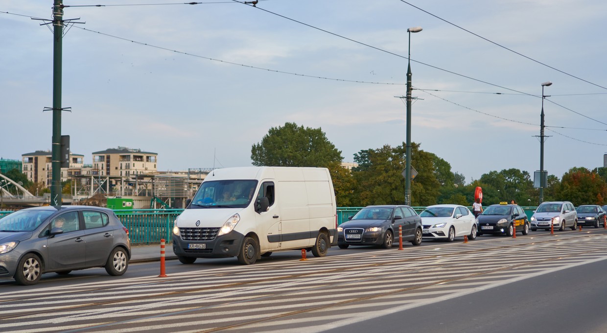 Kraków stanął w korkach — ruszył remont ronda Matecznego
