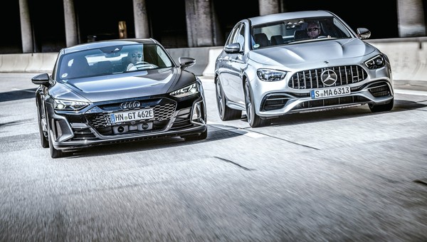 Audi RS e-tron GT i Mercedes-AMG E 63 S 4Matic+  – cisza elektryka kontra ryk V8