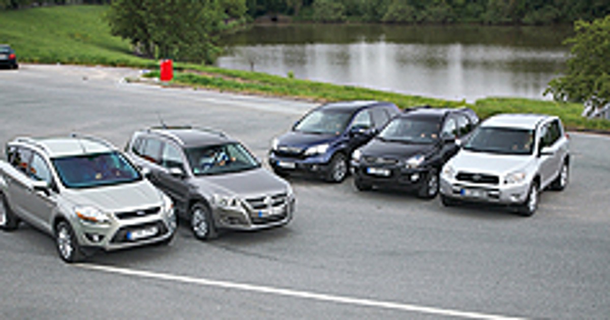 Ford Kuga kontra Honda CR-V, Kia Sportage, Toyota RAV4 i VW Tiguan - SUV-y z ograniczonym apetytem