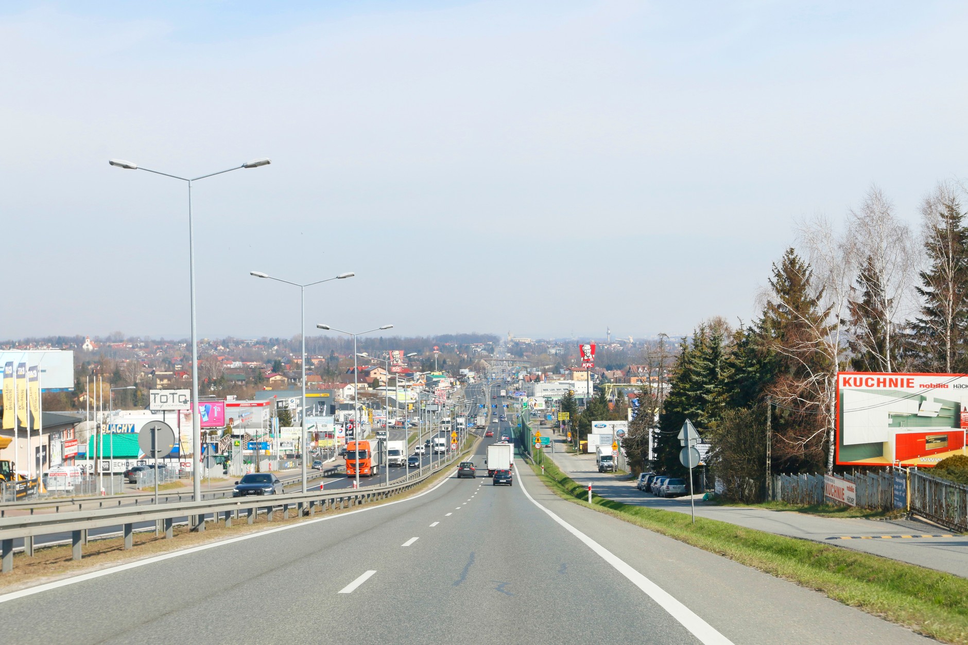 Zakopianka na odcinku Kraków - Myślenice