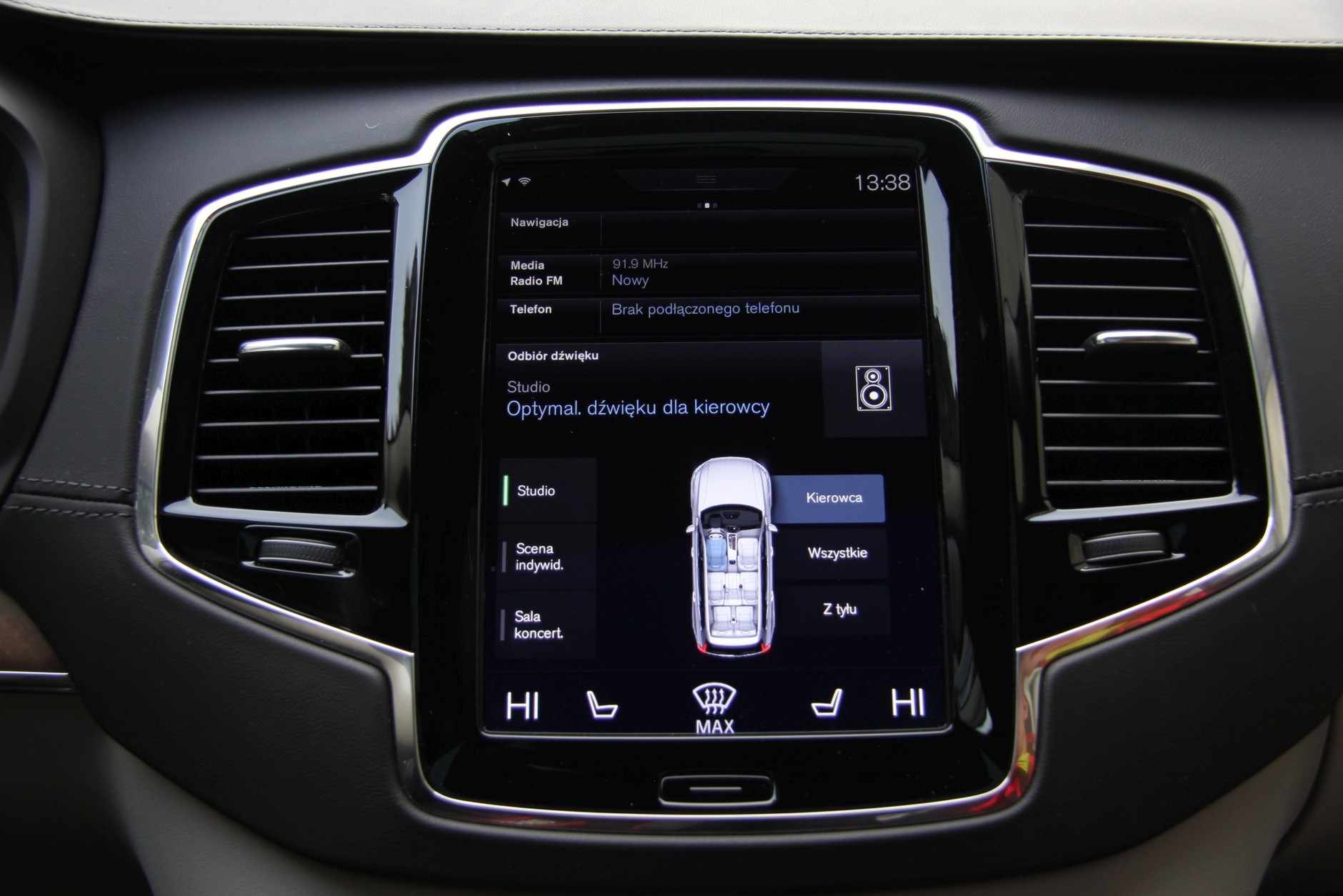 Volvo XC90 - system optymalizacji dźwięku, czyli korekcja DSP