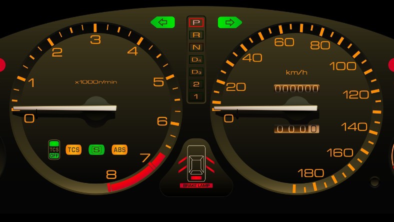 Prędkościomierz japońskiego samochodu