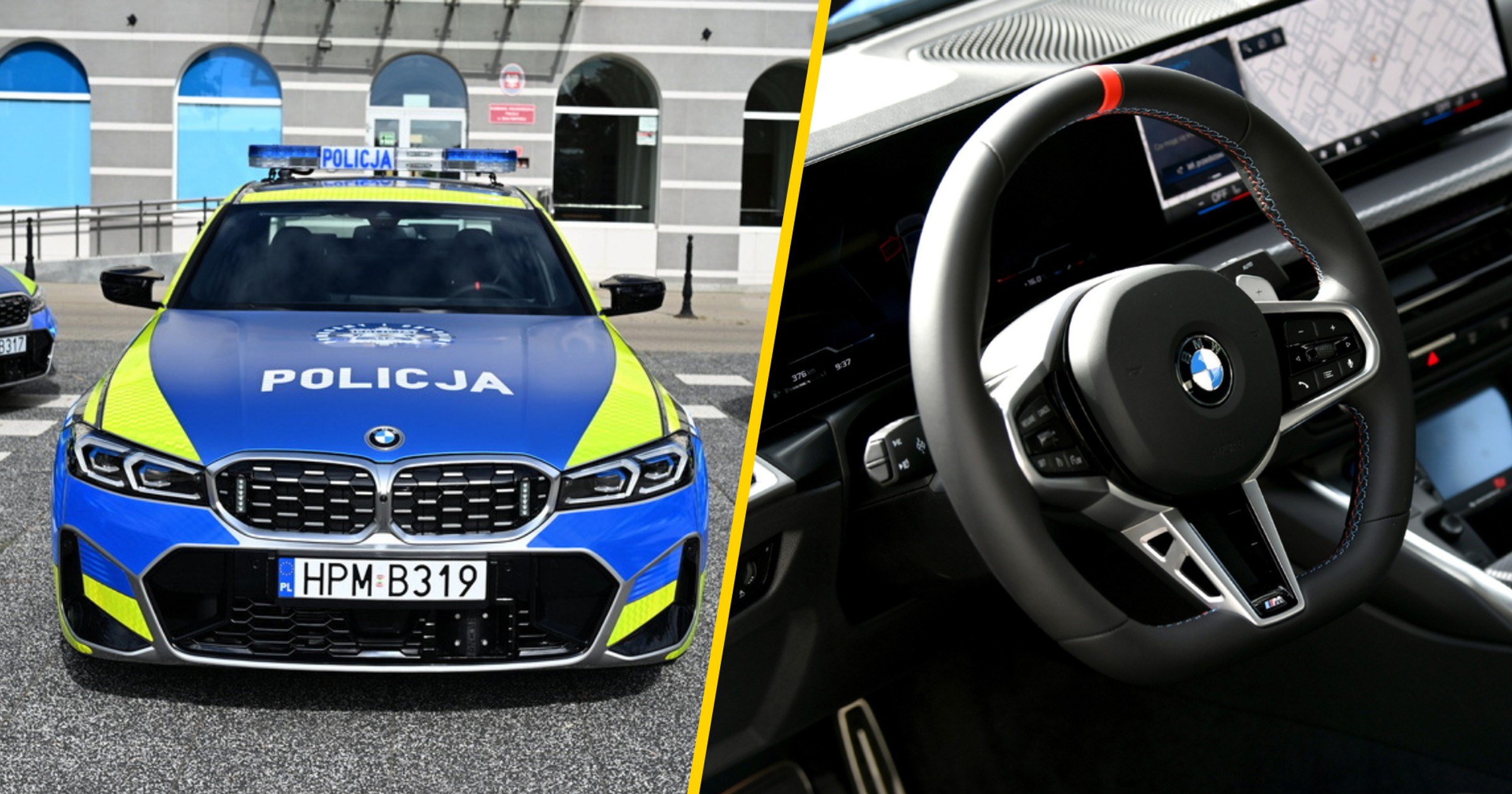 Policyjne BMW M340i radiowóz