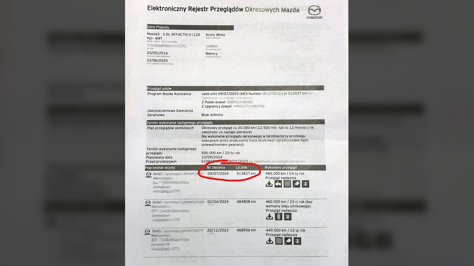 Mazda 3 "odmłodzona" o ponad 330 tys. km
