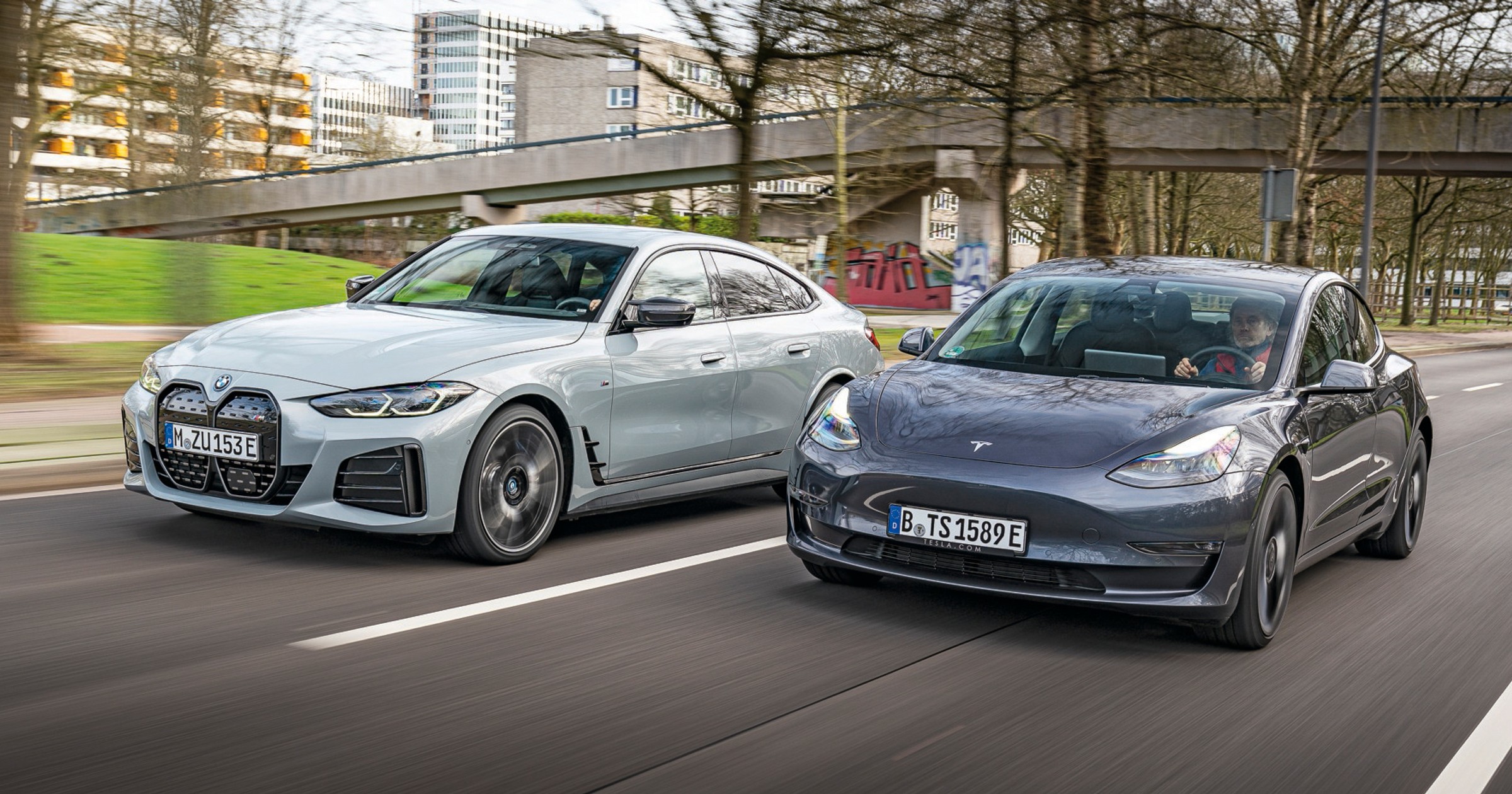 Tesla Model 3 i BMW i4