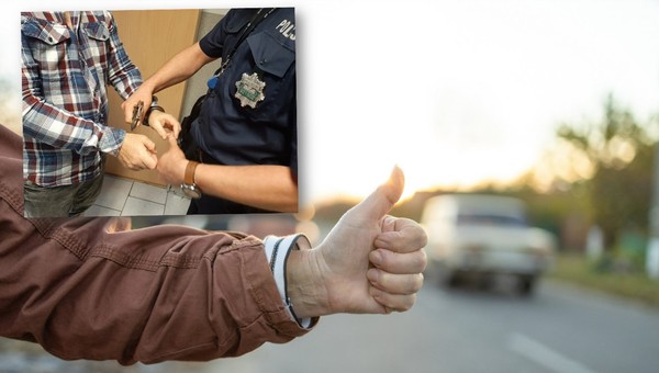 Poszukiwany mężczyzna wsiadł do złego samochodu. Złapał "stopa" prosto do aresztu