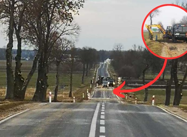 "Bombowy" remont drogi na Mazowszu. Saperów wzywali już dwa razy [WIDEO]