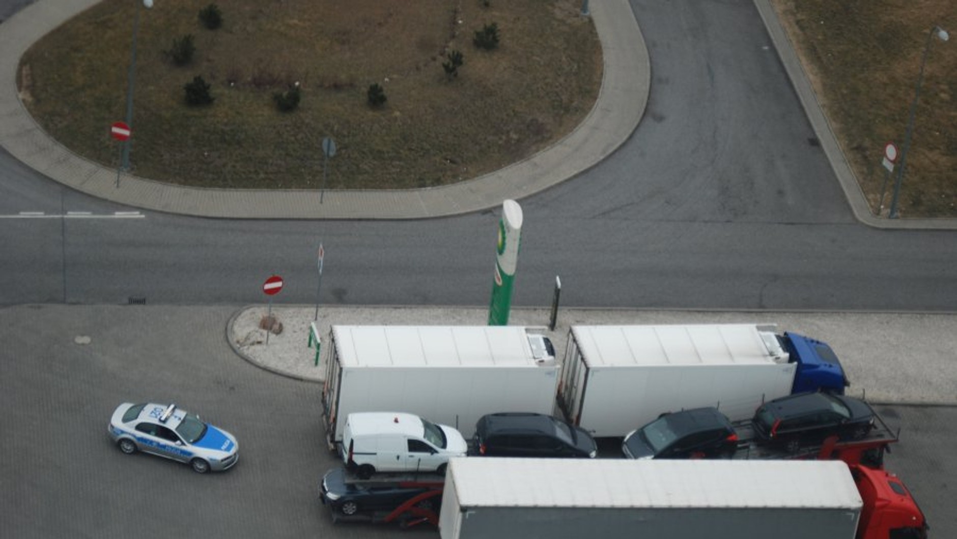 Kontrola drogowa ciężarówek