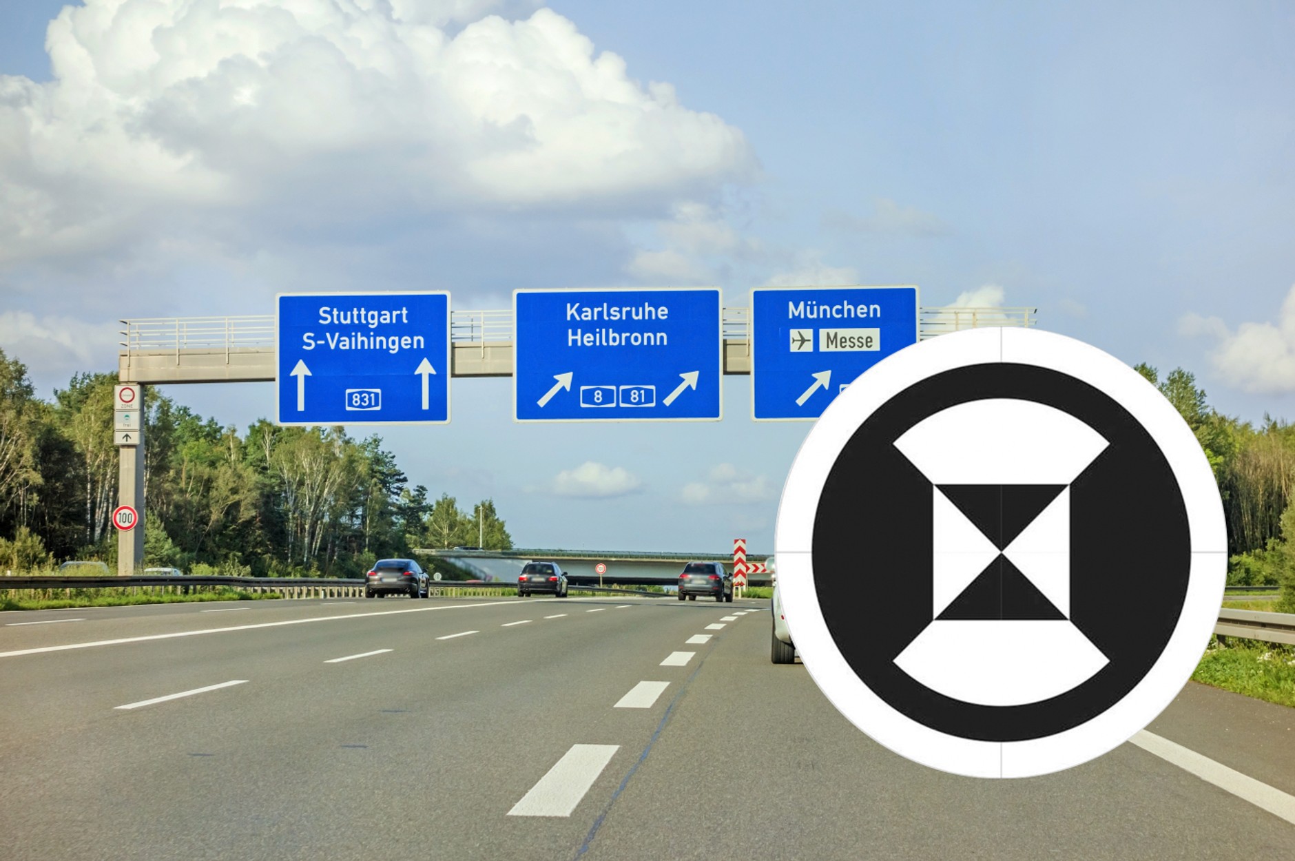 znak dla samochodów autonomicznych w Niemczech