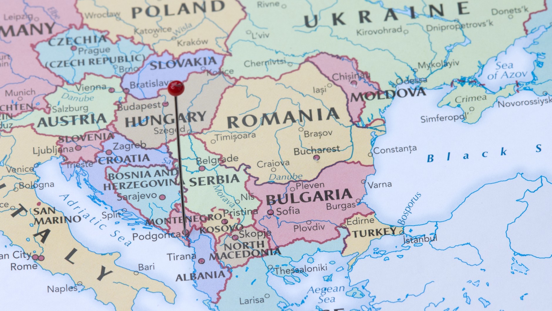 Czarnogóra — mapa