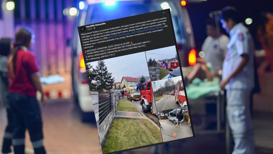 wypadek przedszkolaki